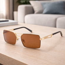Cargar imagen en el visor de la galería, Gafas Polarizadas Adler UV400 – Protección Total, Visión Nítida y Sin Reflejos Ref. 847 Café Dorado