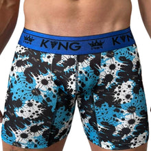 Cargar imagen en el visor de la galería, Bóxer Para Hombre en Seda Fría Amarillo Azul Blanco Negro