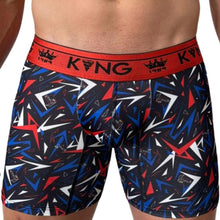 Cargar imagen en el visor de la galería, Bóxer Para Hombre en Seda Fría Amarillo Azul Blanco Rojo