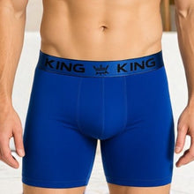 Cargar imagen en el visor de la galería, Bóxer Para Hombre en Seda Fría Azul Rey Unicolor
