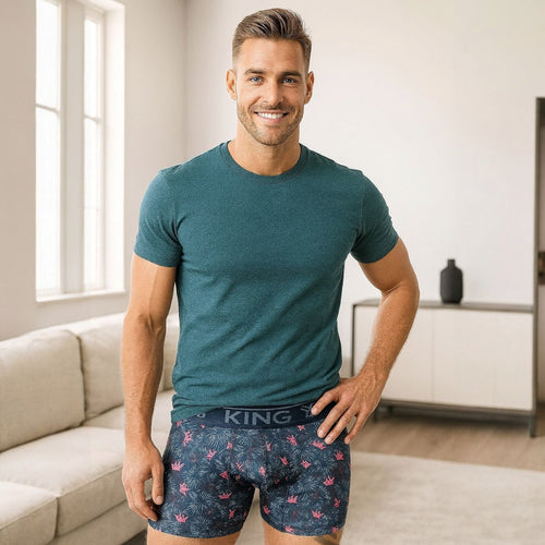 Bóxer Para Hombre en Seda Fría Coronas