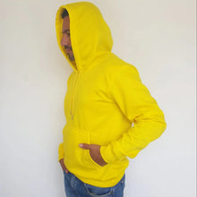 Cargar imagen en el visor de la galería, Buzo unisex con capucha en algodón Amarillo Neón  – Remate única unidad Talla S