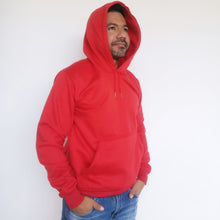 Cargar imagen en el visor de la galería, Buzo unisex con capucha en algodón Rojo – Remate únicas unidades