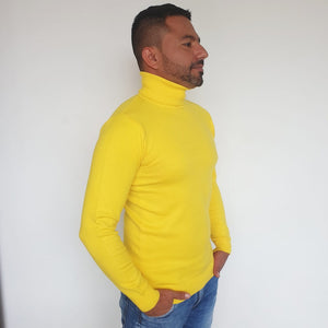 Buzo Cuello Tortuga en Hilo Color Amarillo Nueva Colección