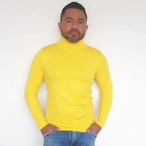 Buzo Cuello Tortuga en Hilo Color Amarillo Nueva Colección