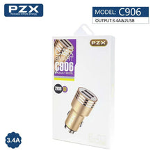 Cargar imagen en el visor de la galería, 🚗 Cargador Vehicular PZX C906 – Potencia, estilo y carga rápida en movimiento