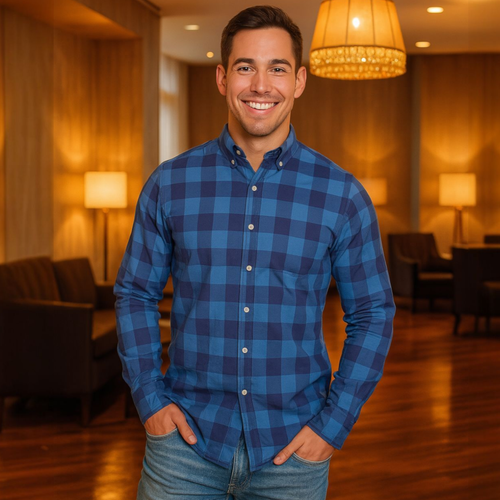 Camisa de Hombre Elegante y Moderna Manga Larga