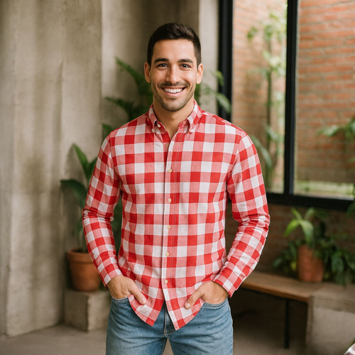 Camisa de Hombre Elegante y Moderna Manga Larga