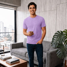 Cargar imagen en el visor de la galería, Camiseta Básica Hombre en Algodón Suave | Cómoda, Fresca y de Alta Calidad. Lila