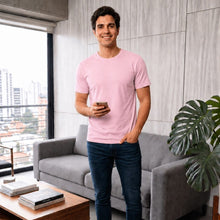 Cargar imagen en el visor de la galería, Camiseta Básica Hombre en Algodón Suave | Cómoda, Fresca y de Alta Calidad. Palo de Rosa