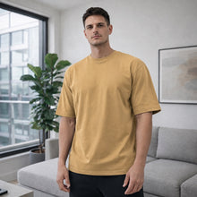 Cargar imagen en el visor de la galería, Camiseta Oversize Unicolor en Tela Burda 240g – Suave, Cómoda y Moderna. Tierra