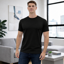 Cargar imagen en el visor de la galería, Camiseta Unicolor Premium en Poliéster Extrasuave – Ajuste Cómodo y Estilo Moderno. Negro