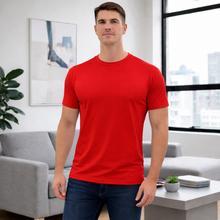 Cargar imagen en el visor de la galería, Camiseta Unicolor Premium en Poliéster Extrasuave – Ajuste Cómodo y Estilo Moderno. Rojo