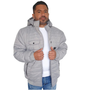 Chaqueta Para Hombre Gris Con Interior En Tela Ovejera