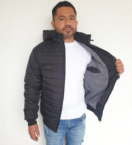 Chaqueta Para Hombre Negra Con Interior En Tela Ovejera