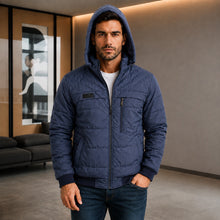 Cargar imagen en el visor de la galería, Chaqueta de Hombre en Nylon con Interior Ovejero y Capucha Removible | Referencia Sigma. Azul