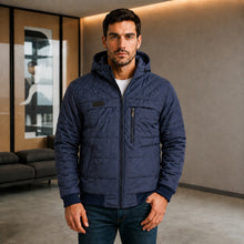 Cargar imagen en el visor de la galería, Chaqueta de Hombre en Nylon con Interior Ovejero y Capucha Removible | Referencia Sigma. Azul