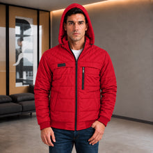 Cargar imagen en el visor de la galería, Chaqueta de Hombre en Nylon con Interior Ovejero y Capucha Removible | Referencia Sigma. Rojo