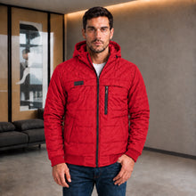 Cargar imagen en el visor de la galería, Chaqueta de Hombre en Nylon con Interior Ovejero y Capucha Removible | Referencia Sigma. Rojo