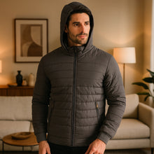 Cargar imagen en el visor de la galería, Chaqueta Impermeable para Hombre con Capucha Removible Oslo Color Gris