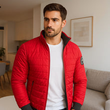 Cargar imagen en el visor de la galería, Chaqueta Impermeable para Hombre con Capucha Removible Oslo Color Rojo