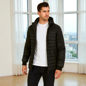 Chaqueta Impermeable para Hombre con Capucha Removible Santino