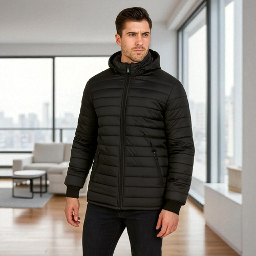 Chaqueta Impermeable para Hombre con Capucha Removible Santino