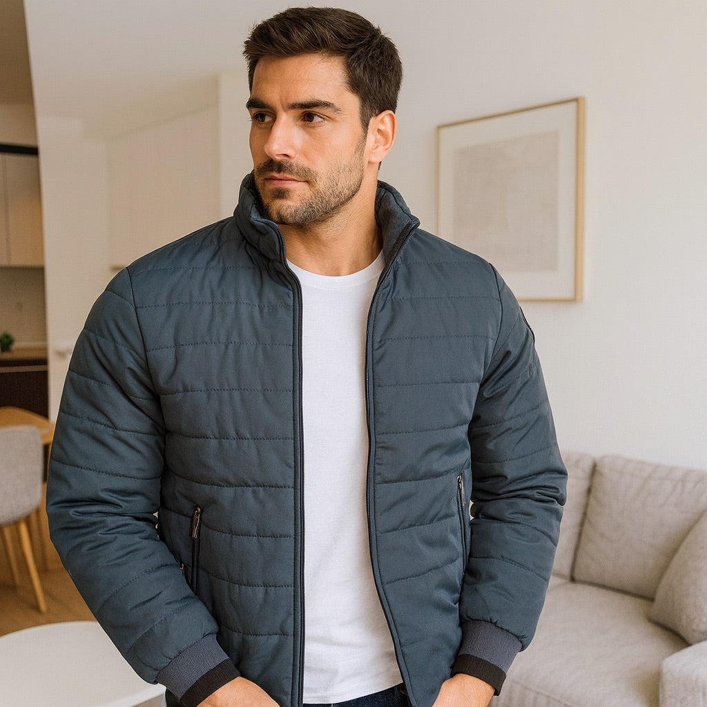 Chaqueta Impermeable para Hombre con Capucha Removible Oslo Color Verde Botella