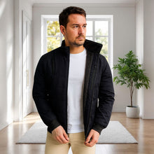 Cargar imagen en el visor de la galería, Chaqueta Impermeable para Hombre con Capucha Removible Raner Color Azul Oscuro