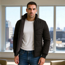 Cargar imagen en el visor de la galería, Chaqueta Impermeable para Hombre con Capucha Removible Raner Color Negro