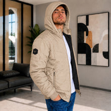 Cargar imagen en el visor de la galería, Chaqueta de Hombre en Super Nylon con Interior Ovejero y Capucha Removible | Referencia Aries. Beige