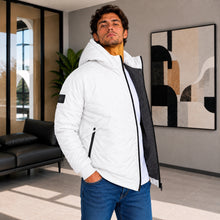 Cargar imagen en el visor de la galería, Chaqueta de Hombre en Super Nylon con Interior Ovejero y Capucha Removible | Referencia Aries. Blanco