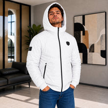 Cargar imagen en el visor de la galería, Chaqueta de Hombre en Super Nylon con Interior Ovejero y Capucha Removible | Referencia Aries. Blanco