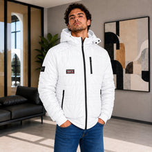 Cargar imagen en el visor de la galería, Chaqueta de Hombre en Super Nylon con Interior Ovejero y Capucha Removible | Referencia Orion Kap. Blanco