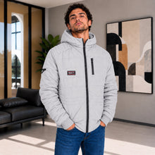 Cargar imagen en el visor de la galería, Chaqueta de Hombre en Super Nylon con Interior Ovejero y Capucha Removible | Referencia Orion Kap. Gris Perla