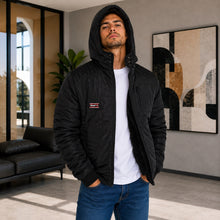 Cargar imagen en el visor de la galería, Chaqueta de Hombre en Super Nylon con Interior Ovejero y Capucha Removible | Referencia Orion Kap. Negro