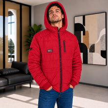 Cargar imagen en el visor de la galería, Chaqueta de Hombre en Super Nylon con Interior Ovejero y Capucha Removible | Referencia Orion Kap. Rojo