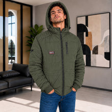 Cargar imagen en el visor de la galería, Chaqueta de Hombre en Super Nylon con Interior Ovejero y Capucha Removible | Referencia Orion Kap. Verde Militar