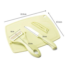 Cargar imagen en el visor de la galería, 🍴 Set de Cocina IGS-18 – Cuchillo, pelador y tabla para picar, todo en uno