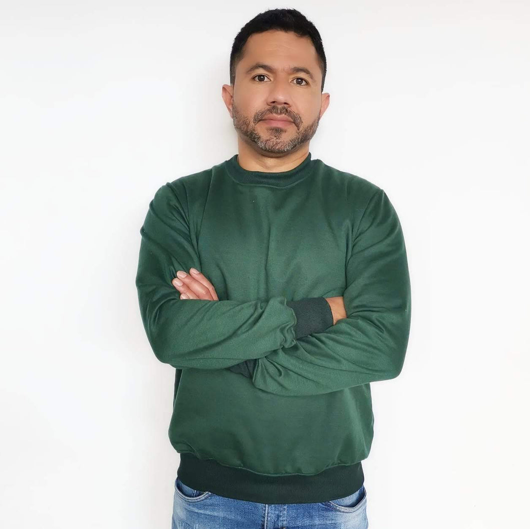 Buzo unisex cuello redondo en algodón – Remate única unidad Talla S