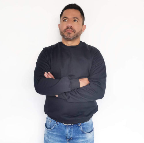 Buzo unisex cuello redondo en algodón – Remate única unidad Talla S