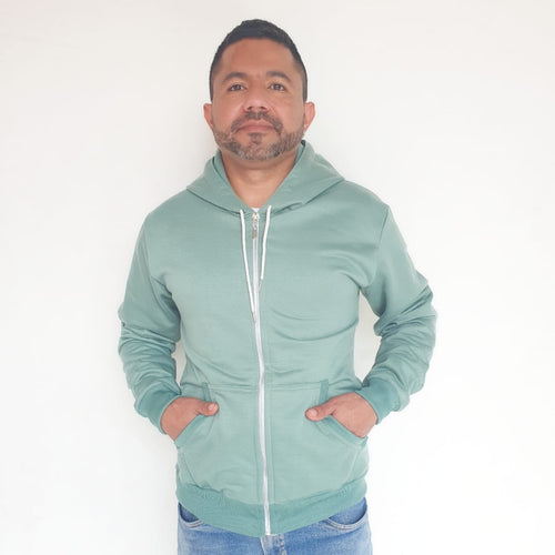 Buzo Chaqueta unisex con capucha y cremallera en algodón – Remate única unidad Talla S