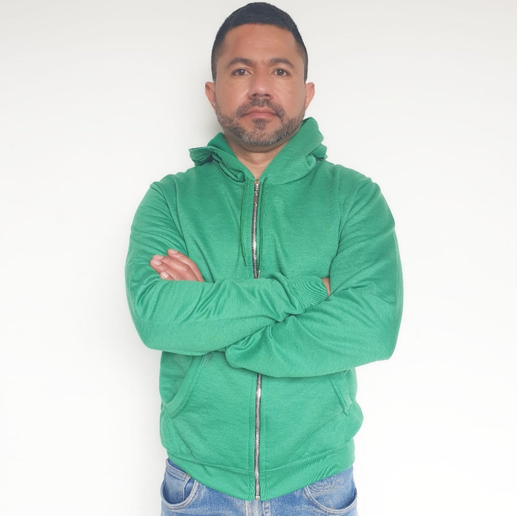 Buzo Chaqueta unisex con capucha y cremallera en algodón – Remate única unidad Talla S