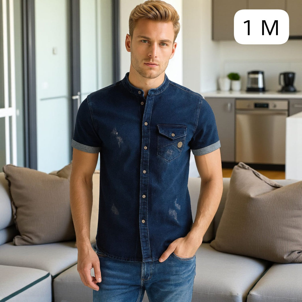 Camisa Denim Azul para Hombre – Talla M | Remate Única Unidad