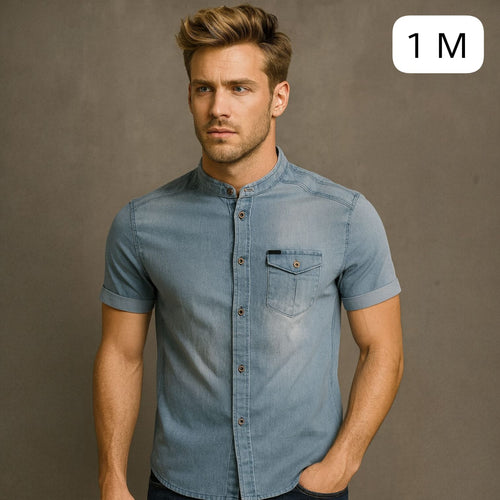 Camisa Denim Azul para Hombre – Talla M | Remate Única Unidad