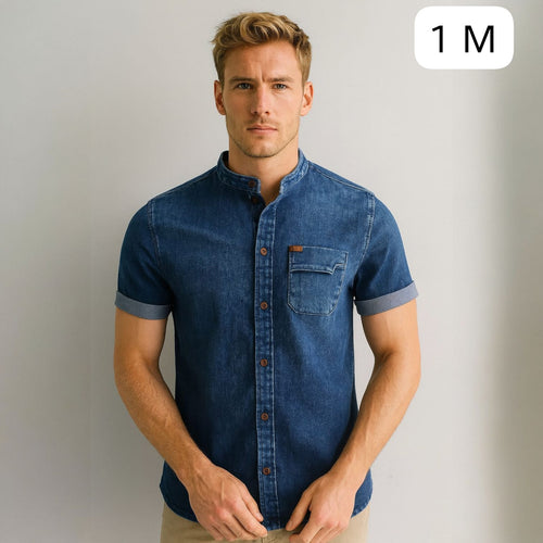 Camisa Denim Azul para Hombre – Talla M | Remate Única Unidad