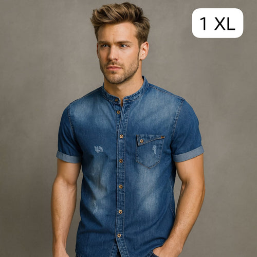 Camisa Denim Azul para Hombre – Talla XL | Remate Única Unidad