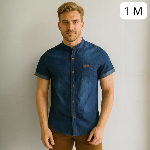 Camisa Denim Azul para Hombre – Talla M | Remate Única Unidad