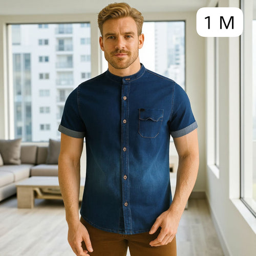 Camisa Denim Azul para Hombre – Talla M | Remate Única Unidad