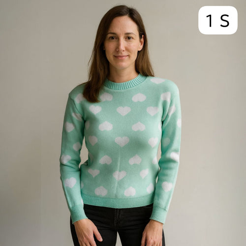 Buzo Cuello Medio Verde Claro para Mujer – Talla S | Remate Única Unidad